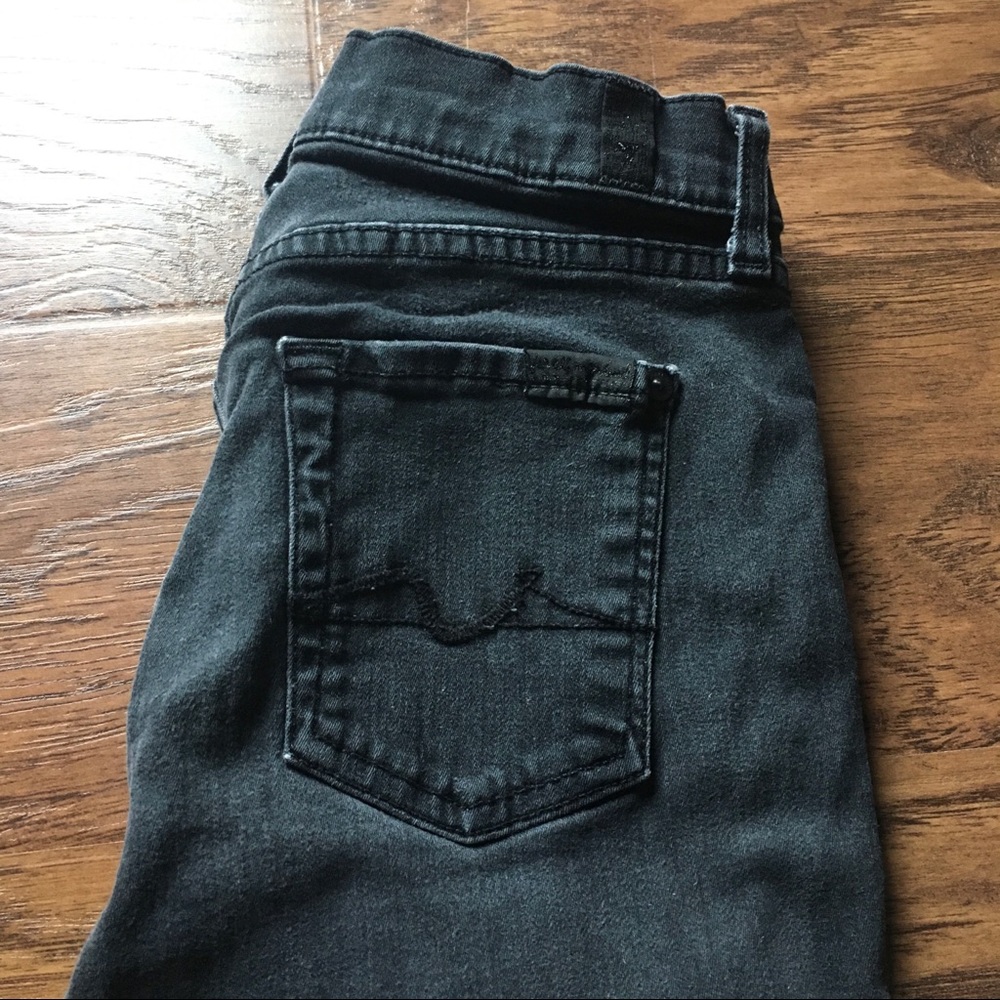 7 For All Man Kind Black Skinny Jeans